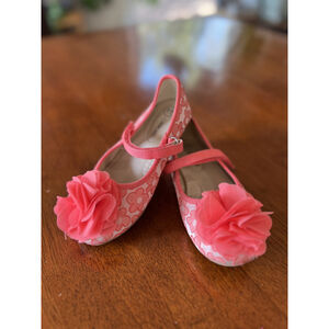 Girls 11 Cherokee Coral Flower Mary Jane Ballet Shoes‎